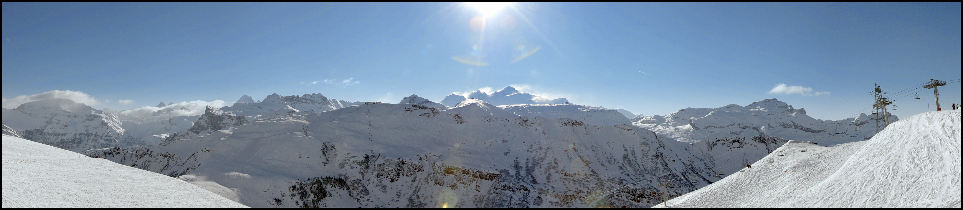 Le Mont-Blanc sous le soleil, Haute-Savoie, France, Janvier 2007