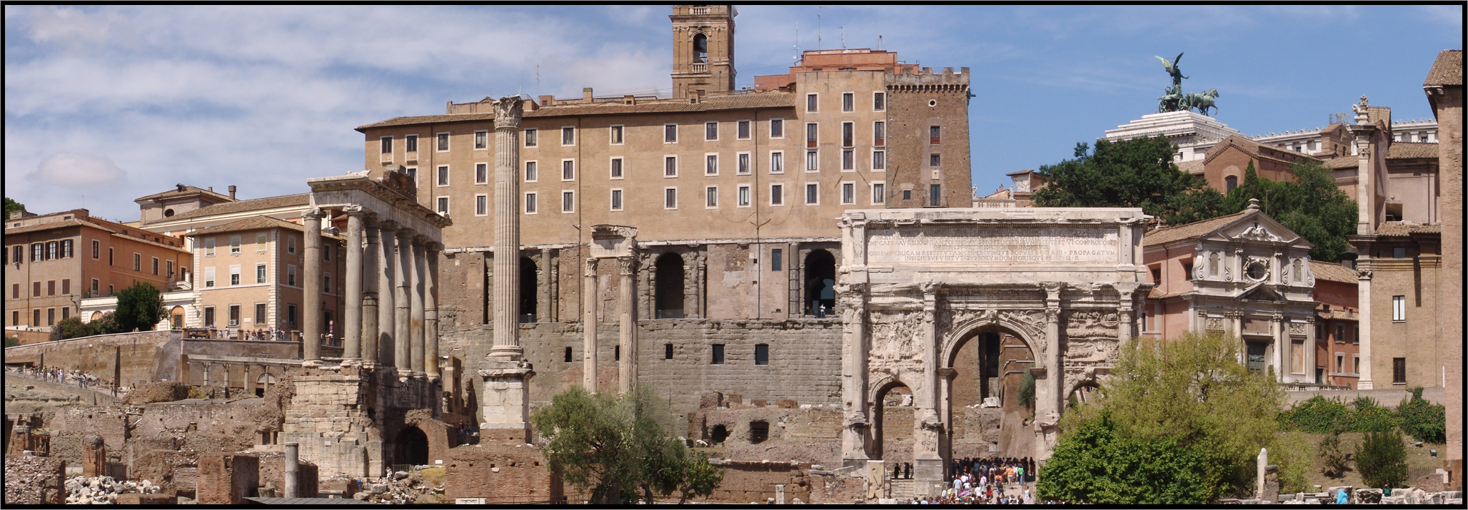 Le Forum Romain, Arc de Septime Sévère, Rome, Italie, Août 2006